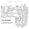 Sao Paulo Brazil Vector Art - Single Line Art Detail
