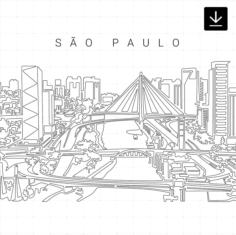 Sao Paulo Skyline SVG - Download