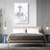 Seattle Skyline Canvas Art Print for Bedroom - Portrait