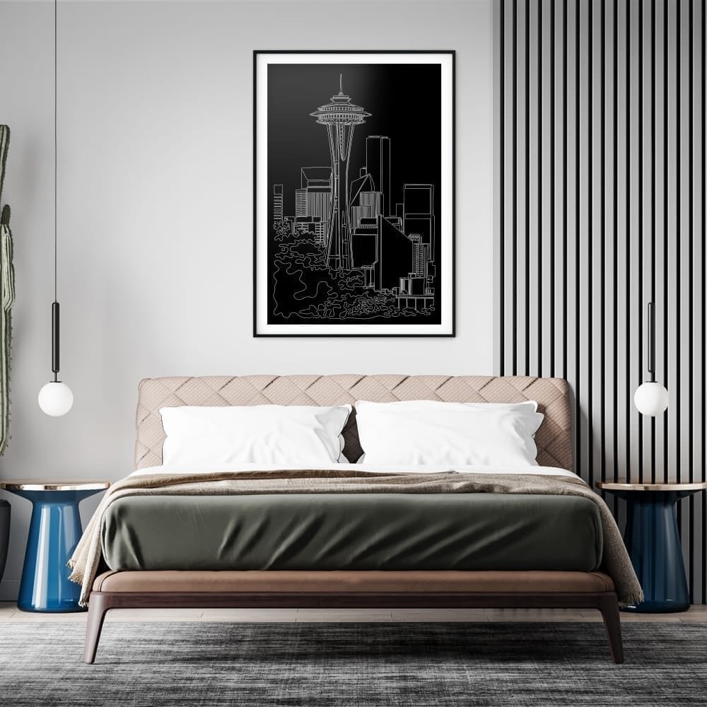 Seattle Space Needle Art Print for Bed Room Seattle Space Needle Art Print for Bed Room