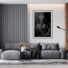 Seattle Space Needle Art Print for Living Room - Portrait - Dark