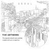 Seoul Korea Vector Art - Single Line Art Detail