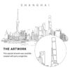 Shanghai China Vector Art - Single Line Art Detail