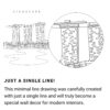 Singapore Marina Bay Sands One Line Drawing - Portrait - Light