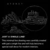 Sydney Opera House One Line Drawing - Portrait - Dark