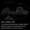 Sydney Opera House One Line Drawing - Portrait - Dark