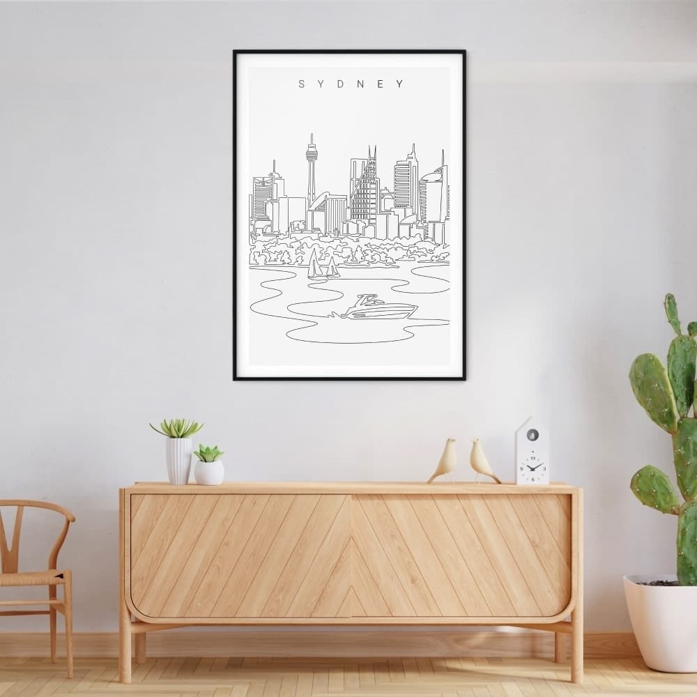Sydney Skyline Art Print for Wall Decor - Portrait Sydney Skyline Art Print for Wall Decor - Portrait