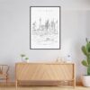 Sydney Skyline Art Print for Wall Decor - Portrait