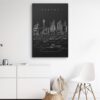 Sydney Skyline Canvas Art Print - Wall Decor - Portrait - Dark