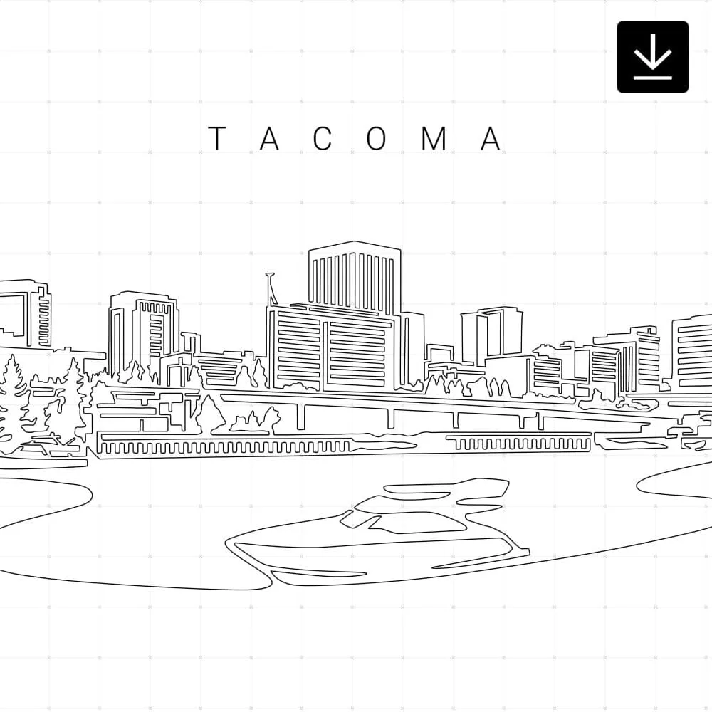 Tacoma Skyline SVG - Download Tacoma Skyline SVG - Download