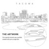Tacoma WA Vector Art - Single Line Art Detail