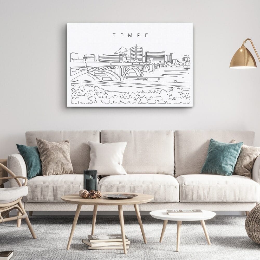 Tempe AZ Skyline Canvas Art Print - Living Room Tempe AZ Skyline Canvas Art Print - Living Room