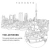 Toronto Harbour Vector Art - Single Line Art Detail