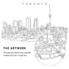 Toronto Harbour Vector Art - Single Line Art Detail