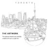 Toronto Harbour Vector Art - Single Line Art Detail