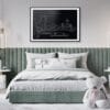 Boston Charles River Esplanade Art Print for Bedroom - Dark