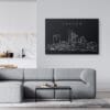 London Skyline Canvas Art Print - Living Room - Dark