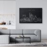 London Skyline Canvas Art Print - Living Room - Dark
