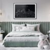 Akron Skyline Art Print for Bedroom - Dark