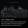 Akron Skyline One Line Drawing Art - Dark