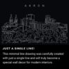 Akron Skyline One Line Drawing Art - Dark