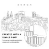Akron Vector Art - Single Line Art Detail