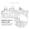 Akron Vector Art - Single Line Art Detail