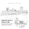 Augusta Georgia Vector Art - Single Line Art Detail