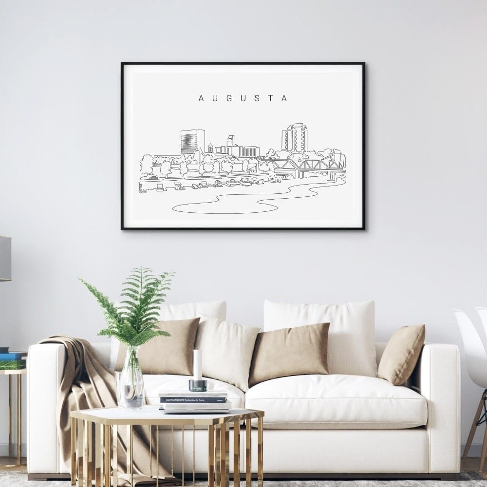 Augusta Skyline Art Print for Living Room Augusta Skyline Art Print for Living Room