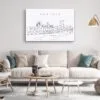 Augusta Skyline Canvas Art Print - Living Room