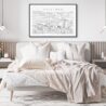 Billings Skyline Art Print for Bedroom
