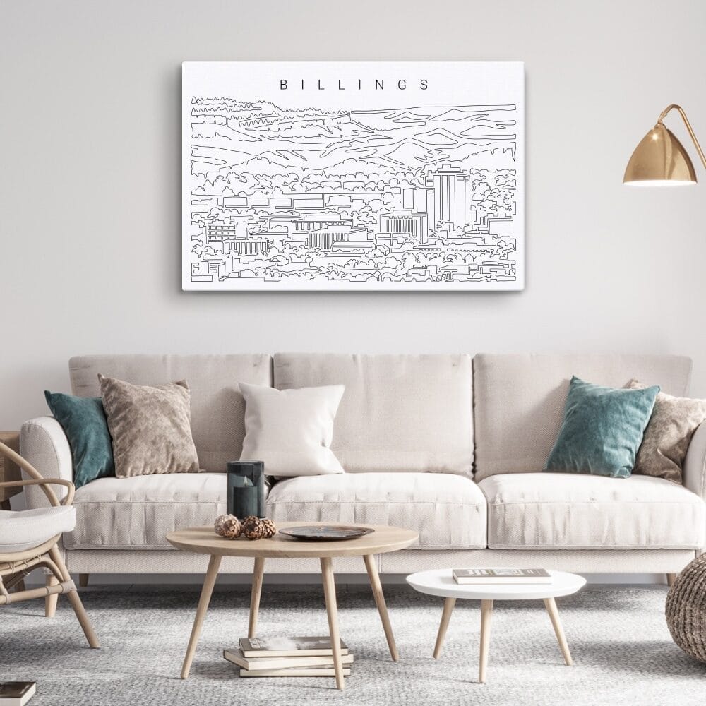 Billings Skyline Canvas Art Print - Living Room Billings Skyline Canvas Art Print - Living Room