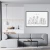 Doha Skyline Art Print for Living Room