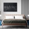 Fort Worth Skyline Canvas Art Print - Bed Room - Dark