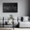 Fort Worth Skyline Canvas Art Print - Living Room - Dark