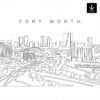 Fort Worth Skyline SVG - Download