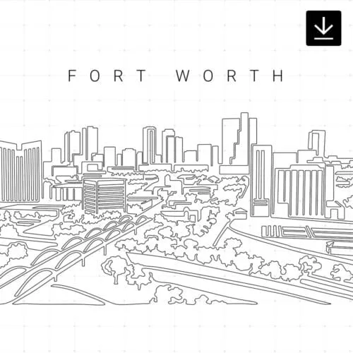 Fort Worth Skyline SVG - Download