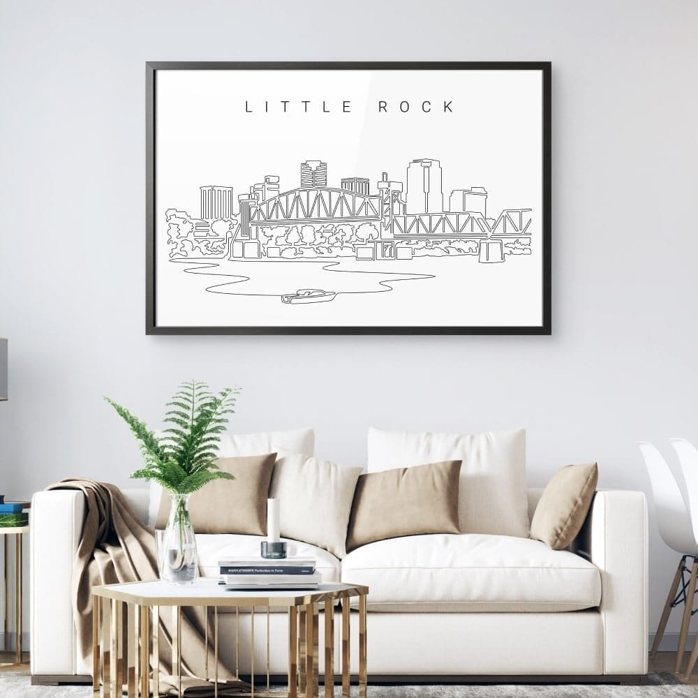 Framed Little Rock Skyline Wall Art for Living Room Framed Little Rock Skyline Wall Art for Living Room