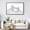 Framed London Bridge Wall Art for Living Room