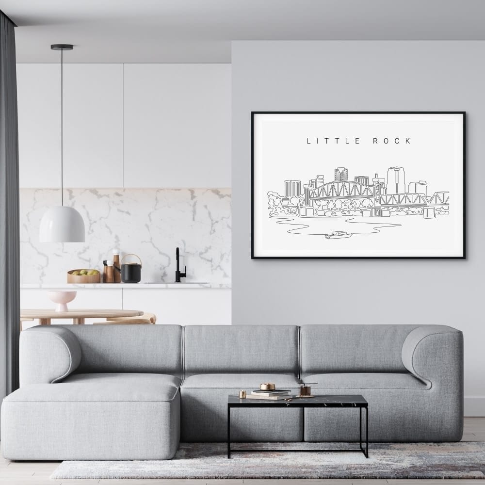 Little Rock Skyline Art Print for Living Room Little Rock Skyline Art Print for Living Room