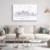 Little Rock Skyline Canvas Art Print - Living Room