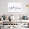 Little Rock Skyline Canvas Art Print - Living Room