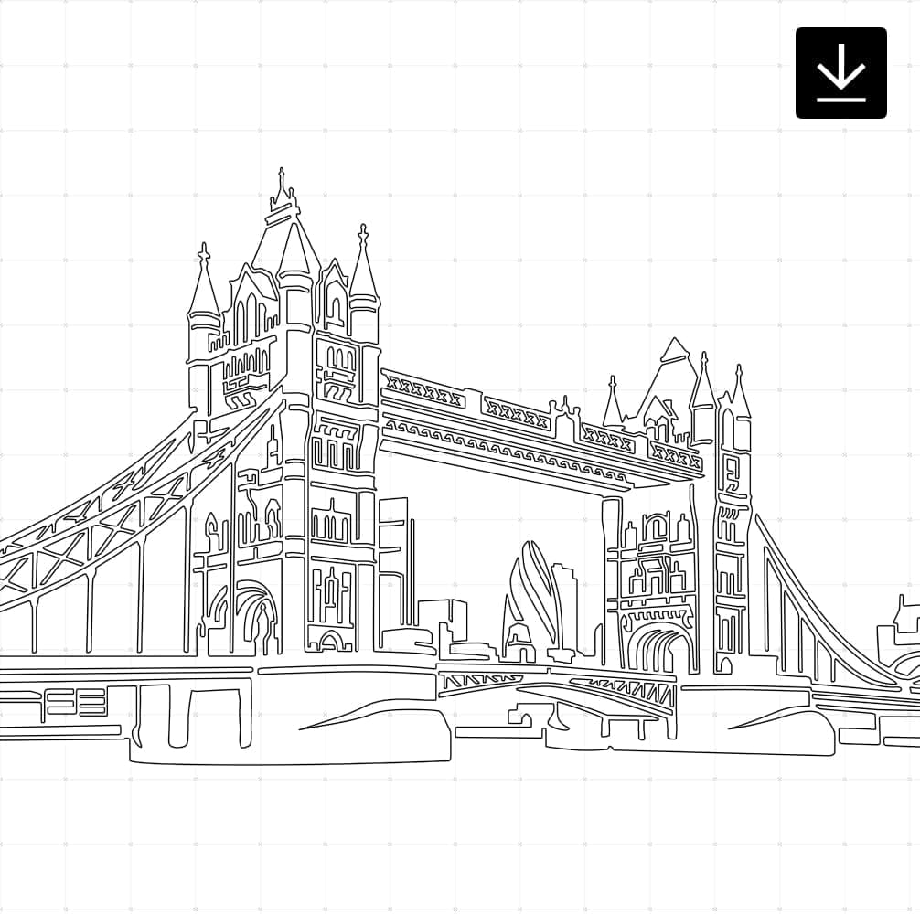 London Bridge Vector Art – Digital Download