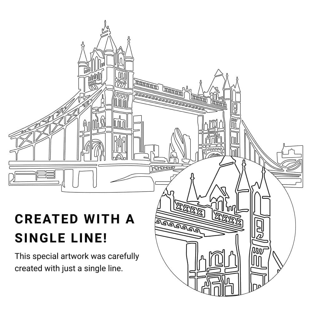 London Bridge Vector Art - Single Line Art Detail London Bridge Vector Art - Single Line Art Detail