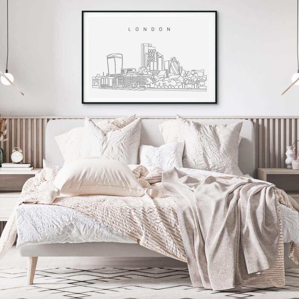 London Skyline Art Print for Bedroom London Skyline Art Print for Bedroom