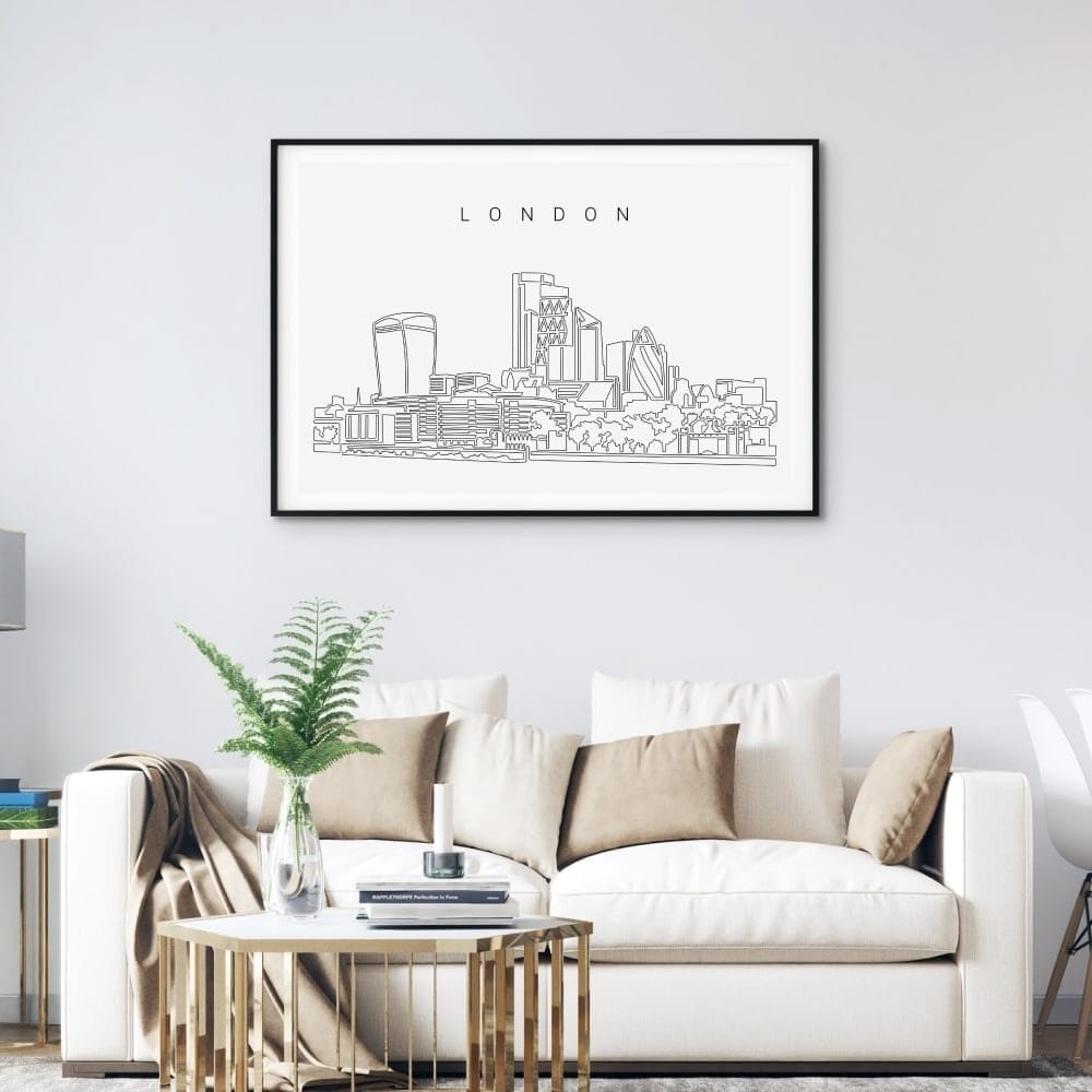 London Skyline Art Print for Living Room London Skyline Art Print for Living Room