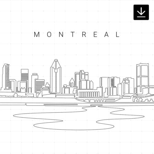Montreal Skyline Vector Art - Digital Download