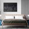 Tokyo Skyline Canvas Art Print - Bed Room - Dark