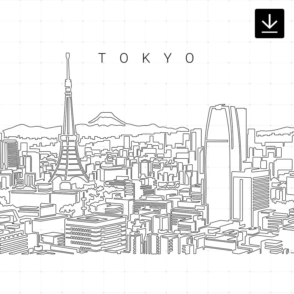 Tokyo Skyline SVG - Download Tokyo Skyline SVG - Download
