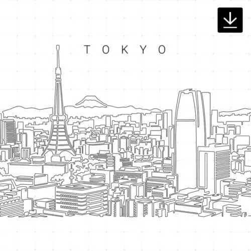 Tokyo Skyline SVG - Download